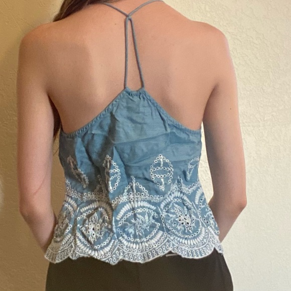 Super cute blue boho top - Picture 8 of 9